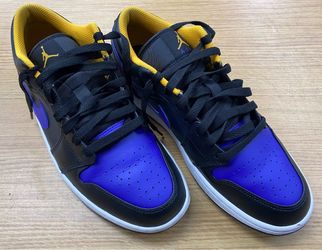 Nike Air Jordan 1 Low Black Dark Concord Taxi Size 10 w/ Box