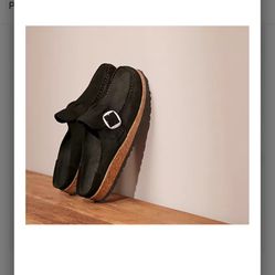 Birkenstock Suede Clog - Buckley Black Womens