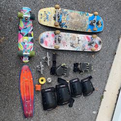 LOTS of Skateboard And Longboard Stuff