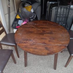 Wooden Kitchen Table With Four Chairs 