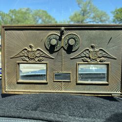 Vintage Corbin Bronze Brass Double Dial Post Office Box Large Door ~ 87-A