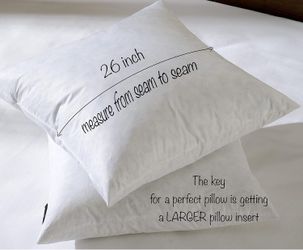 4 26”x26” (inch) Down Feather Pillows With 3 Sets of Covers
