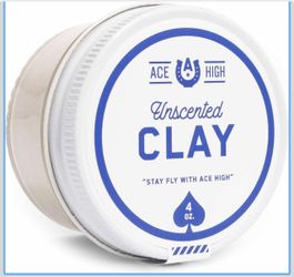 Ace High Unscented Styling Clay High Hold Matte Finish Hair Pomade 4 oz (Tested)