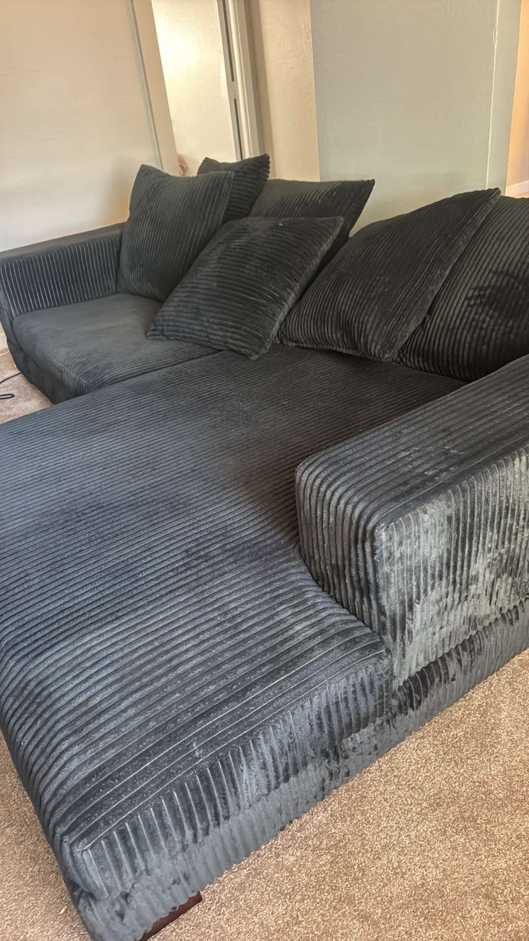 Corduroy sectional