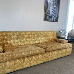 Vintage Mid Century Modern Yellow-orange Couch