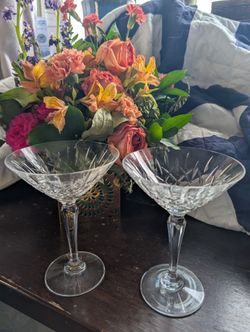 Faberge Clear Crystal Martini Glasses