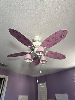 Hunter Decorative Pink Ceiling Fan For Girl Room