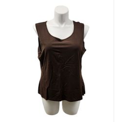 Apostrophe Woman 16-18W Chocolate Brown Tank Top