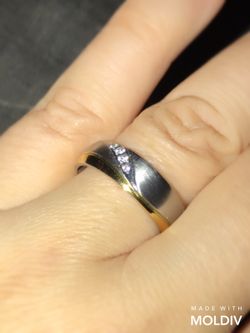 New stainless steel man woman wedding ring size 8