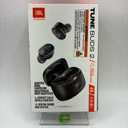 New JBL Tune Buds 2 Wireless In-Ear Bluetooth Headphones Black JBLTBUDS2BLKAM