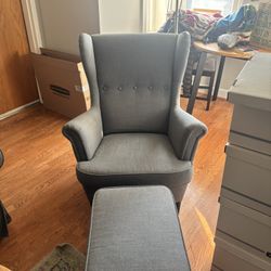 IKEA Strandmon Wing Chair And Ottoman 250$ OBO