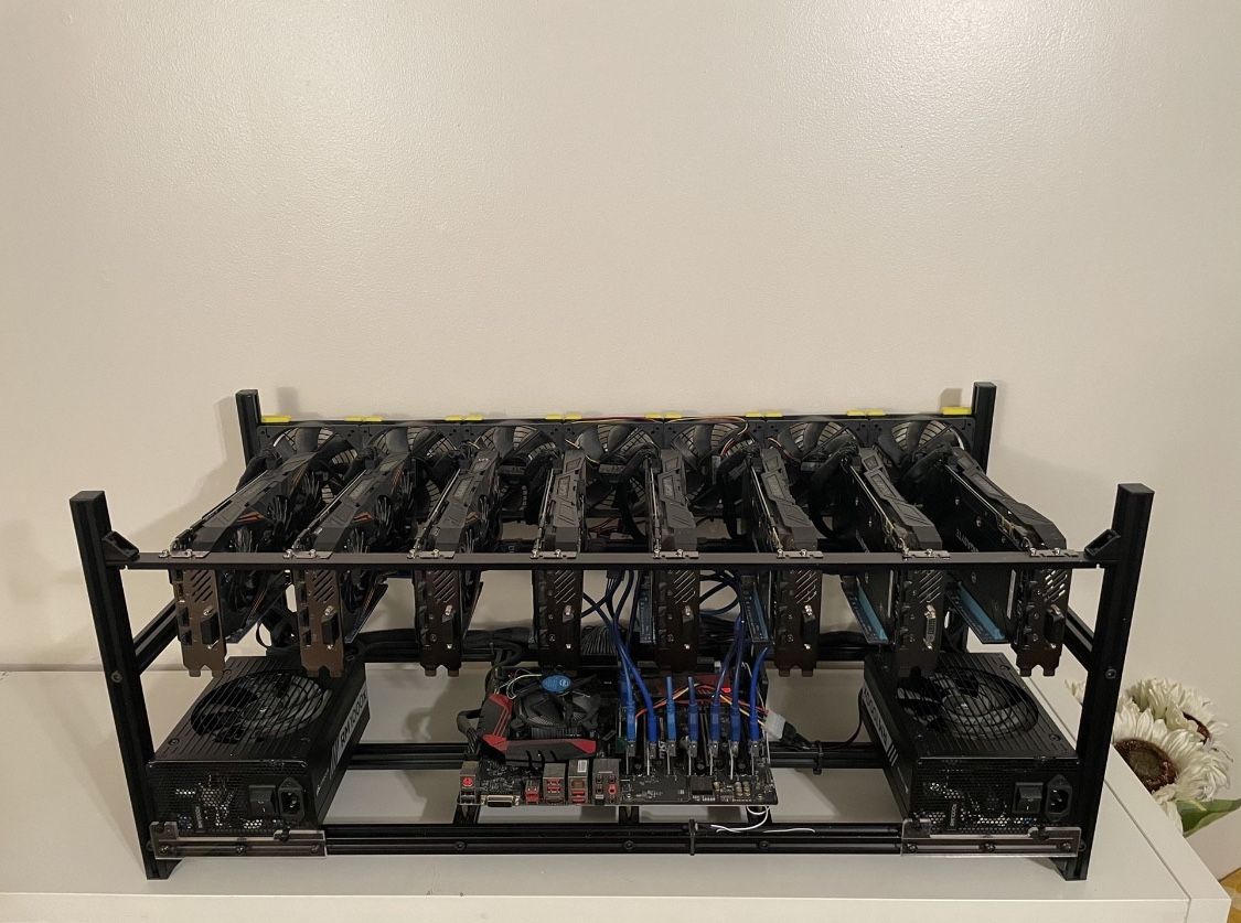 Crypto Currency Mining Rig Bitcoin Graphics Cards