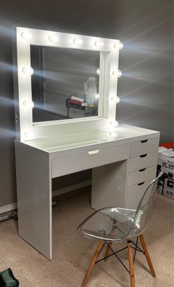 Off White Vanity Mirror