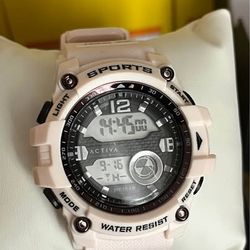 Activa X Invicta Digital Sports Watch ACW533-002 — Pink/White, New in Box