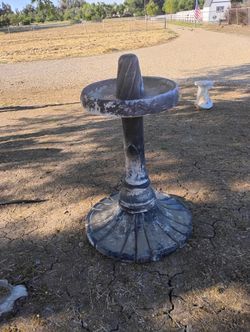 Gorgeous Bird Bath 44 In High The Base Is 28 In Across Paint Any Color Or Leave As Is Gorgeous