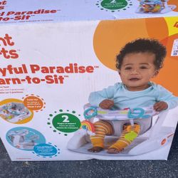 BRIGHT STARTS OPEN BOX BRAND NEW Playful Paradise Learn To Sit Seat