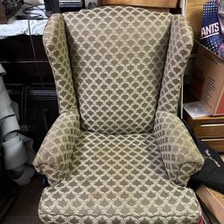 Vintage Chair With Ottoman  