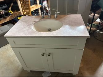 Cabinet with faucet