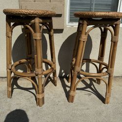 Bar Stools Chairs Bamboo Boho 