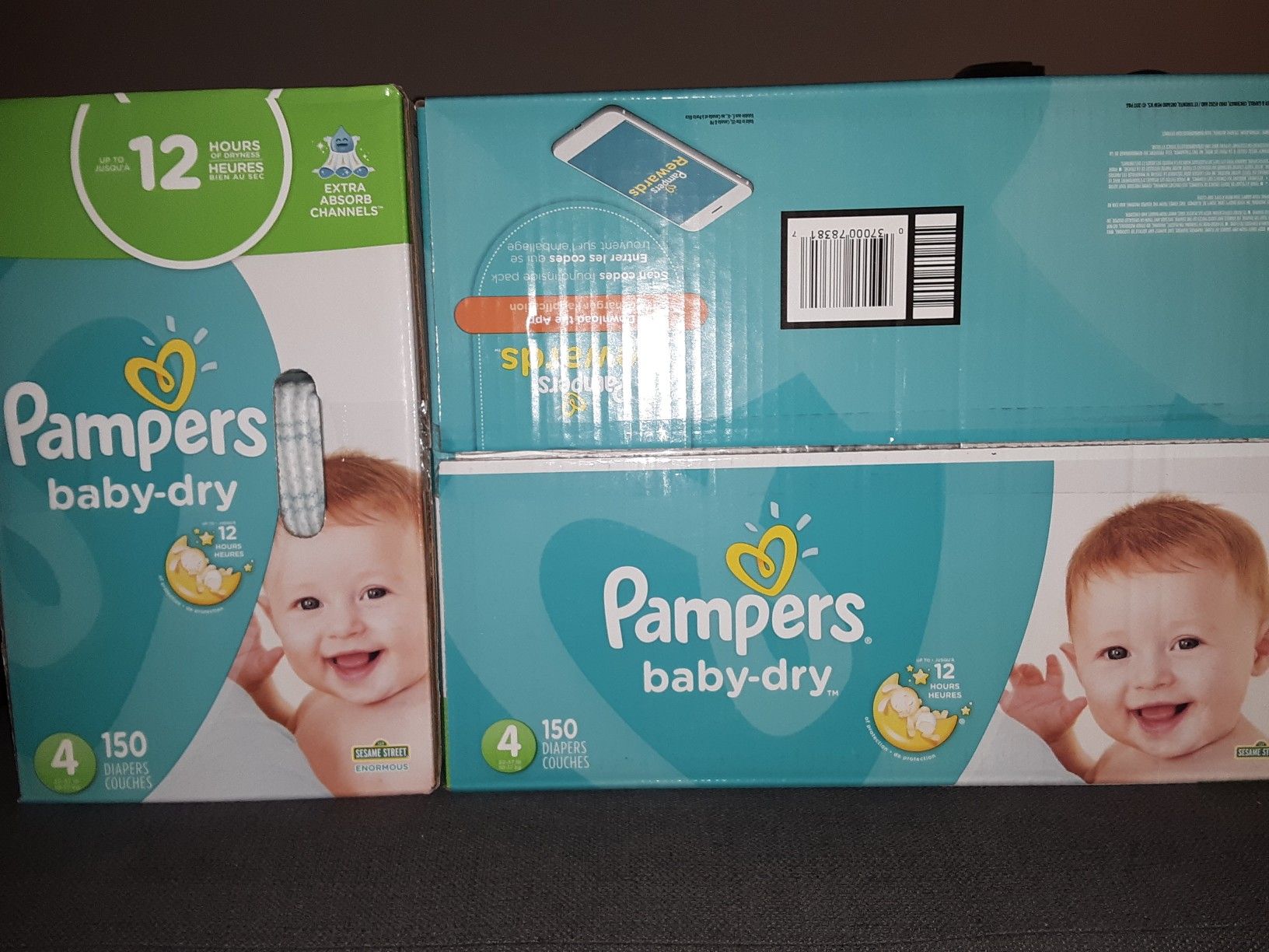 Pampers baby dry diapers size 4 (150 count)