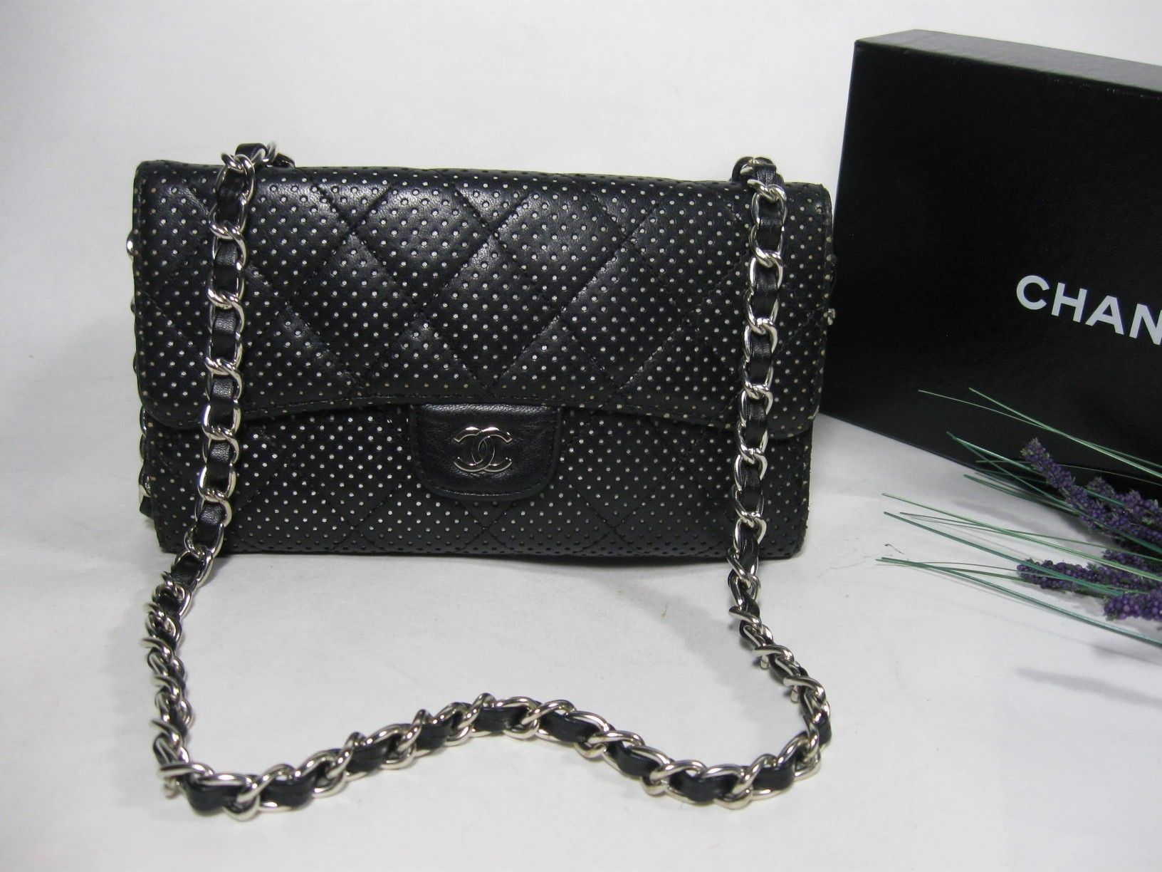 Chanel Black Leather CC Long Bag Wallet