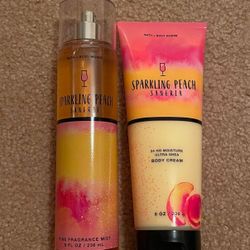 Bath And Body Works Sparkling Peach Sangria Body Cream & Mist 