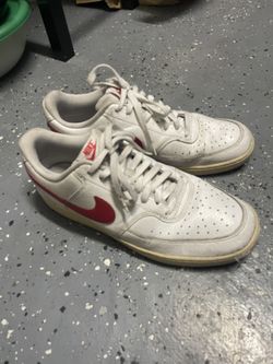 Nike Court Vision Red and White Size 11.5