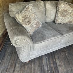 Nailhead Sofa And Love Seat