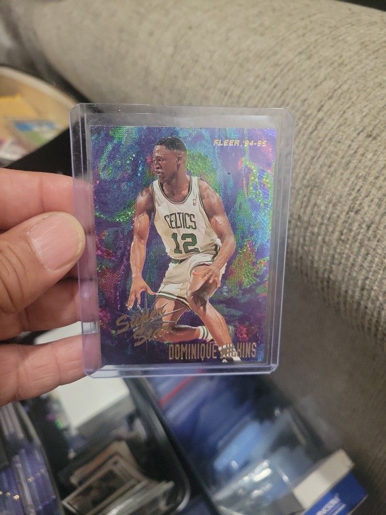 Dominique Wilkins Fleer 94,95 Super Star Foil Basketball Card 