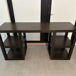 West Elm Desk / Tv Stand, Brown 