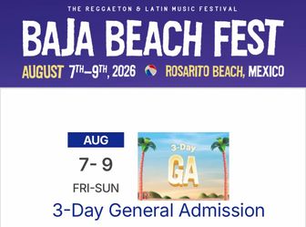 Baja fest wristband GA