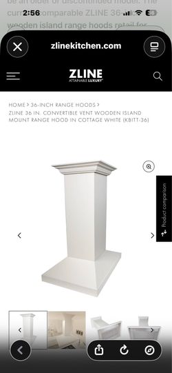 ZLINE Kitchen and Bath KBiTT-36-B (36-inch Wooden Island Range Hood).
