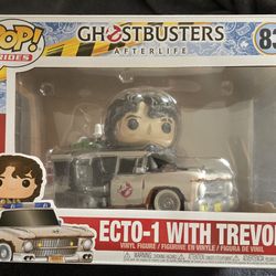 Ghostbusters Afterlife Ecto-1 con Trevor Funko Pop #83 Rides ¡Nuevo!