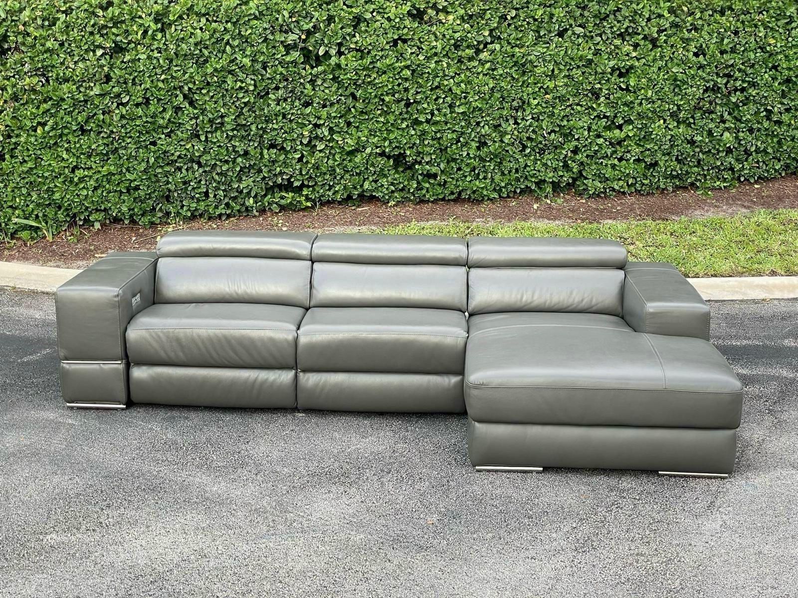 🛋️ Sectional Sofa/Couch - Recliner - Leather - Gray - Delivery Available 🚛