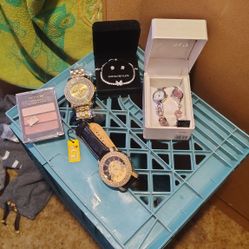 Assorted Women's Jewelry And Make Up 