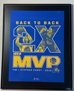 Steph Curry GSW Fanatics Authenticated MVP Plaque