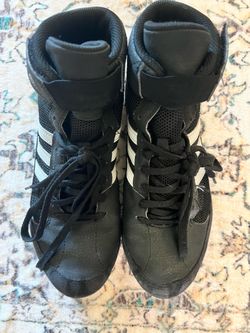 Adidas Black High-Top Wrestling Shoes
