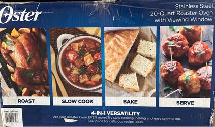 NEW Oster Stainless Steel 20-Quart Roaster Oven with Viewing Window