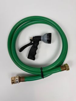 6ft Garden Hose extension with Multi-Pattern Spray Nozzle