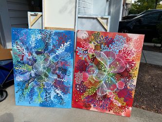 3-Piece Noemi Ibarz Oversized Abstract Canvas Wall Art Set