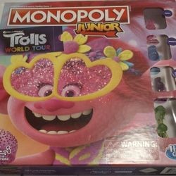 Monopoly Junior DreamWorks Trolls World Tour Game