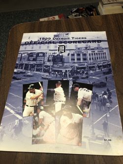 Detroit Tigers Scorecard and Program
