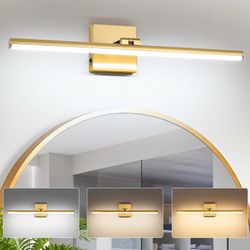 Modern Gold Vanity Fixture – Bright, Clean & Elegant