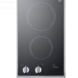 Summit 12″ Wide 220/240V 2-Burner Radiant Cooktop Model# cr2b22st