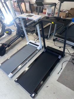 Black Folding Treadmill with Cup Holders