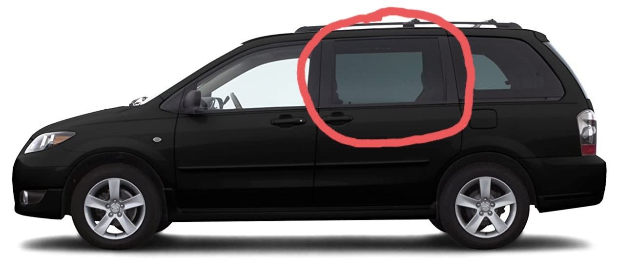 Selling A driver Side Sliding Door Glass For Mazda Mpv