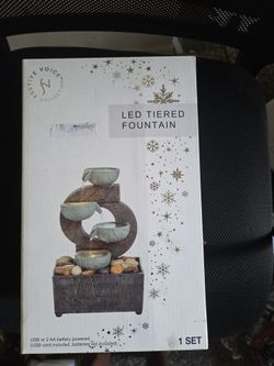 Festive Voice LED Tiered Fountain