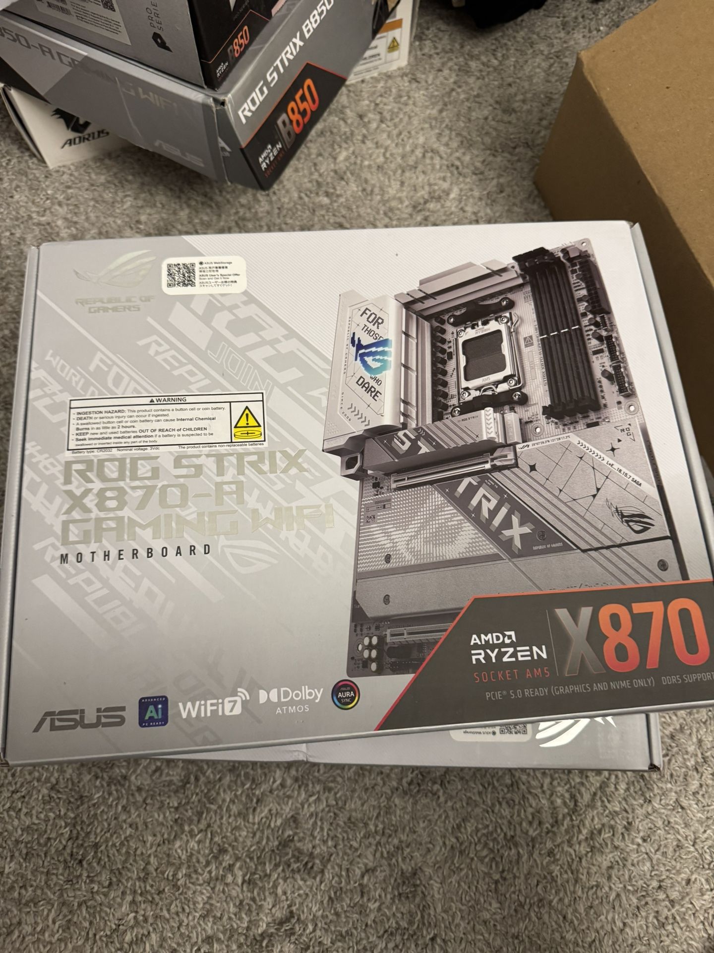 ASUS ROG Strix X870-A Gaming WiFi AMD AM5 X870 ATX PC Motherboard