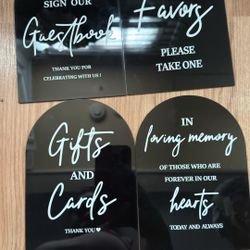 Wedding Table Signs 
