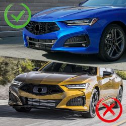 For 2021-2025 Acura TLX TS-Style Painted Black Front Bumper Lip Spoiler Splitter -(2-PU-362-PBK